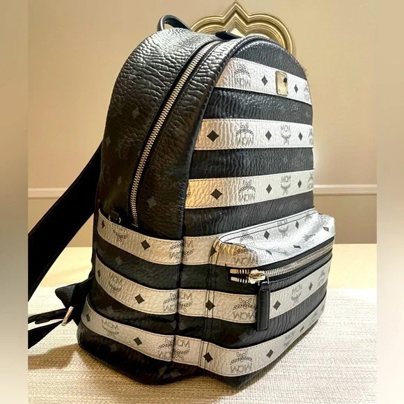 MCM | Bags | Mcm Special Edition Silver And Black Backpack  display picture 3